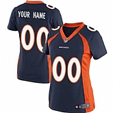 Women Nike Denver Broncos Customized Navy Blue Team Color Stitched NFL Game Jersey,baseball caps,new era cap wholesale,wholesale hats